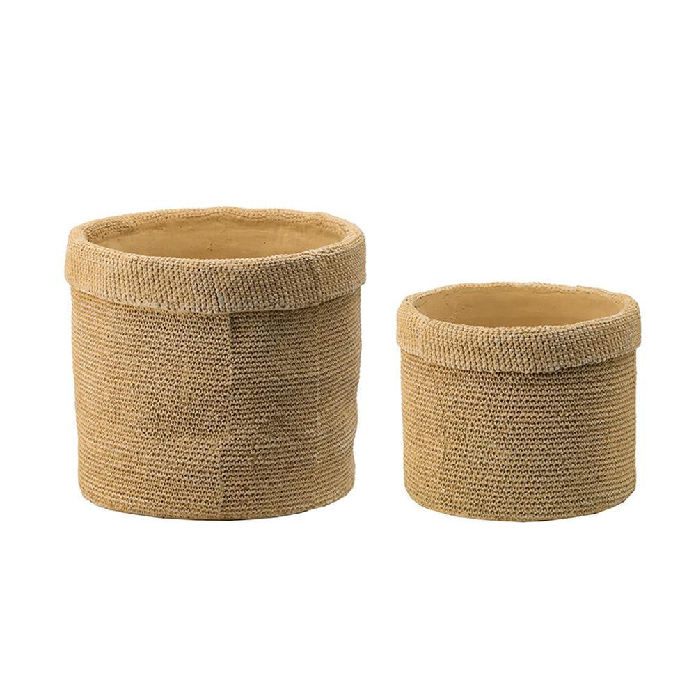 Set of 2 Concrete Planters D9035
