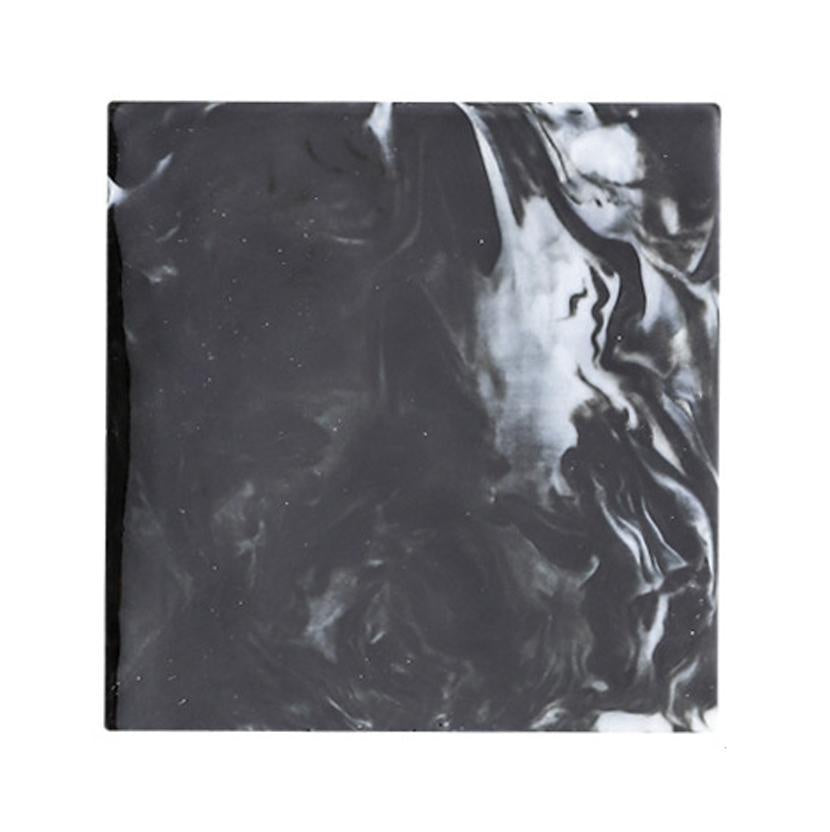 Black Marble Finish Ceramic Coaster - Square SS132-B