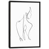 Black & White Minimalistic Figure DrawingIL031 جدار الفن