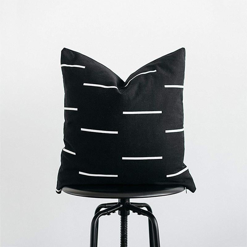 Black & White Block Print Cushion MND011