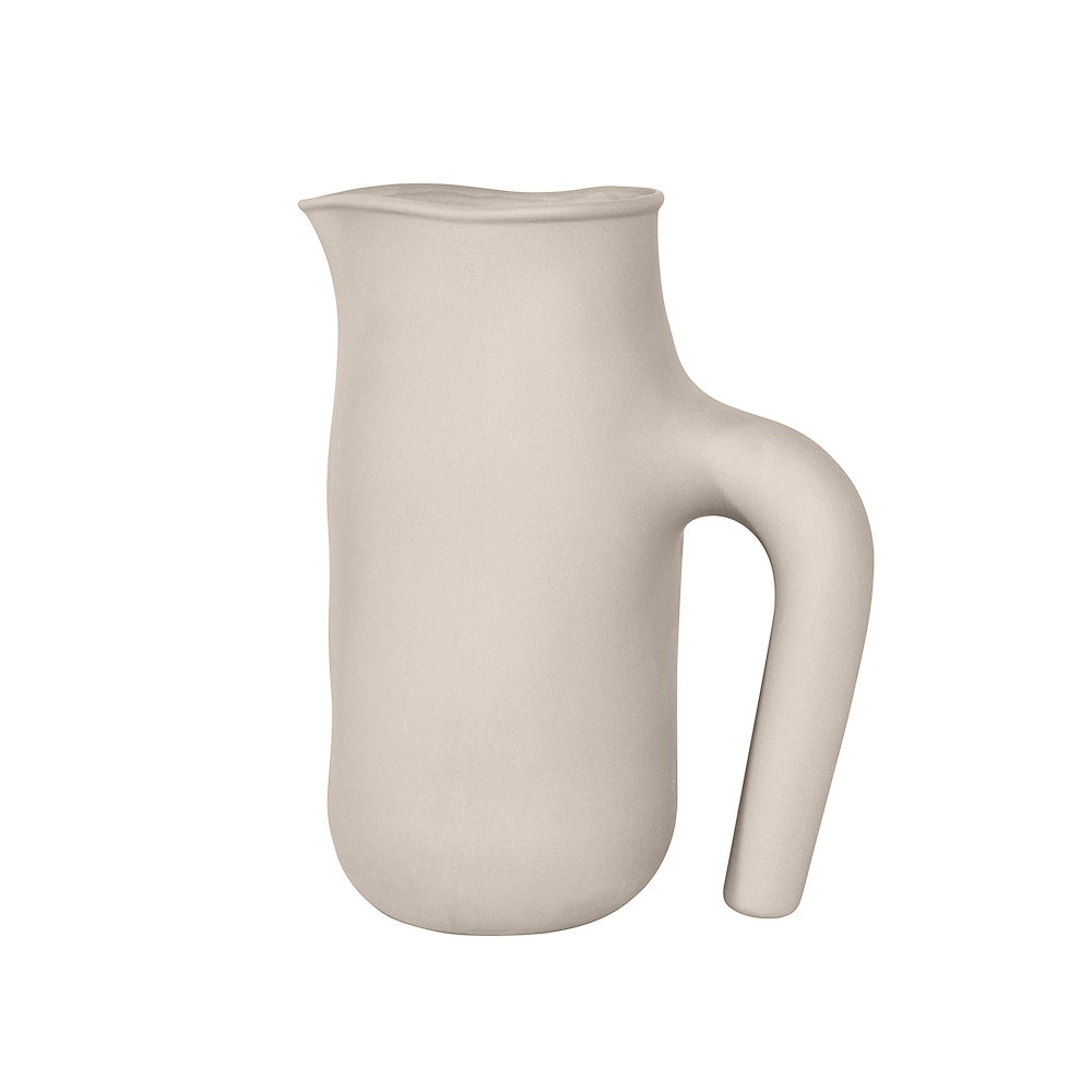 Beige Ceramic Vessel with Handle - Large CY4068G1