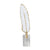 White Feather with Gold Detail and Crystal Base - Medium FA-SZ1801B