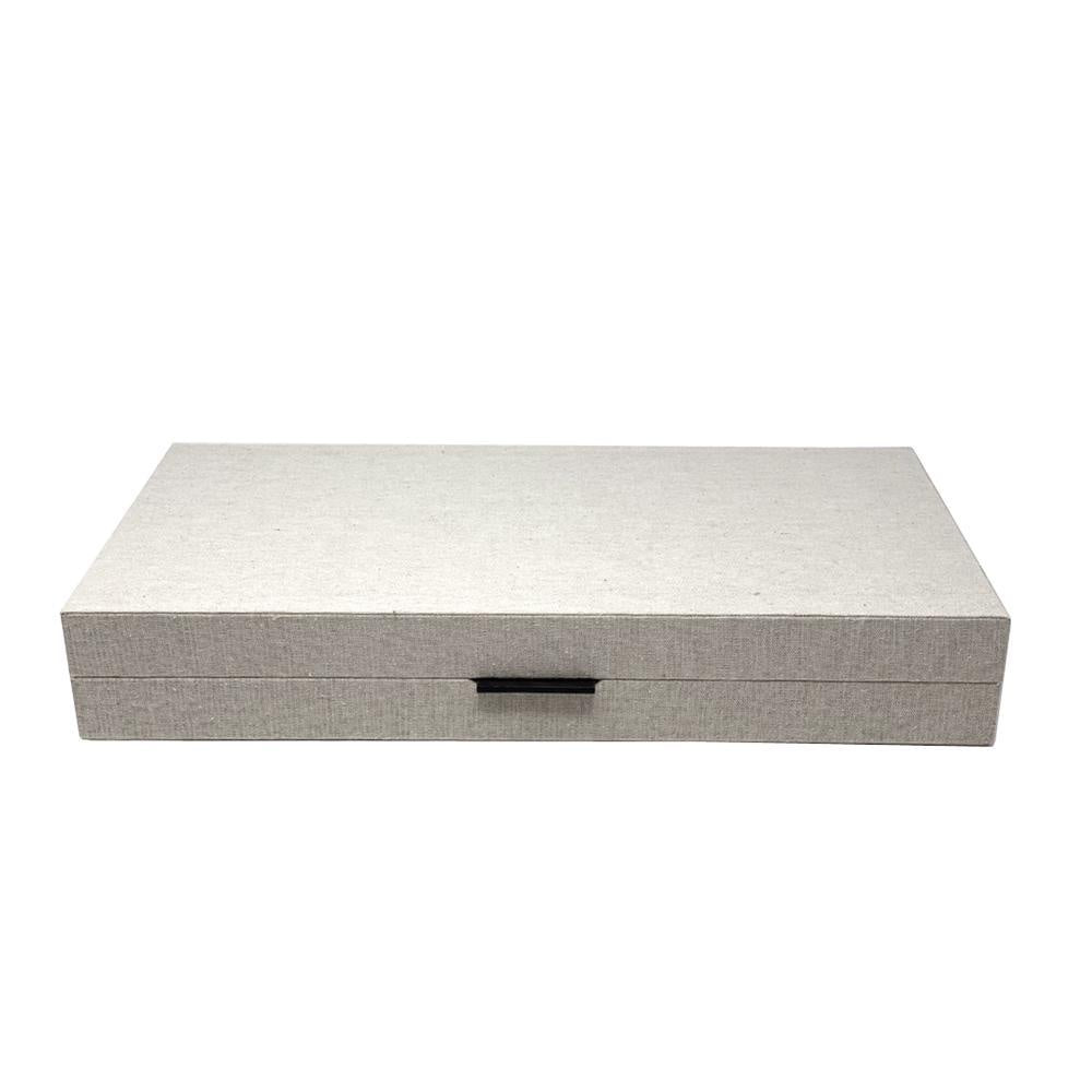 Beige Fabric Covered Box - Large DX190617L