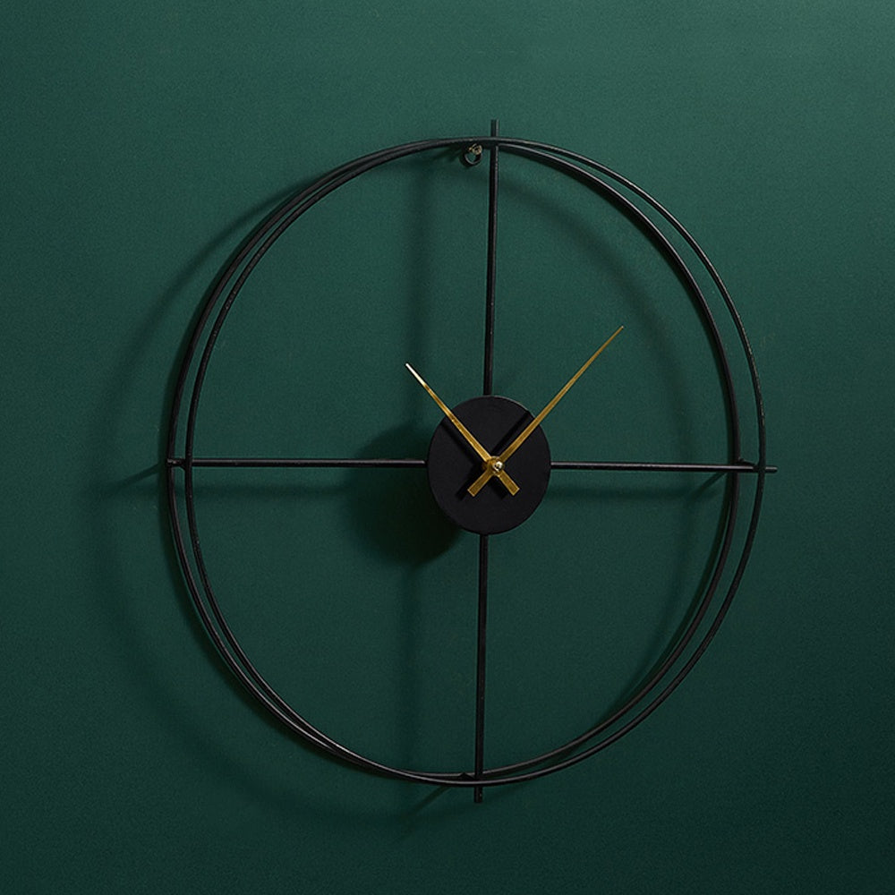 Black & Gold Iron Wall Clock SHDC5041025