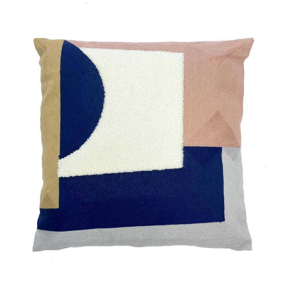 Abstract Geometric Embroidered Cushion MND225