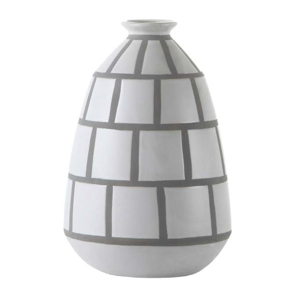 Grey & White Ceramic Vase - Large HPLX0244CW1