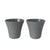 Set of 2 Grey Porcelain Cups RYST3203C1