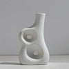 White Textured Ceramic Bud VaseLT604-B مزهرية