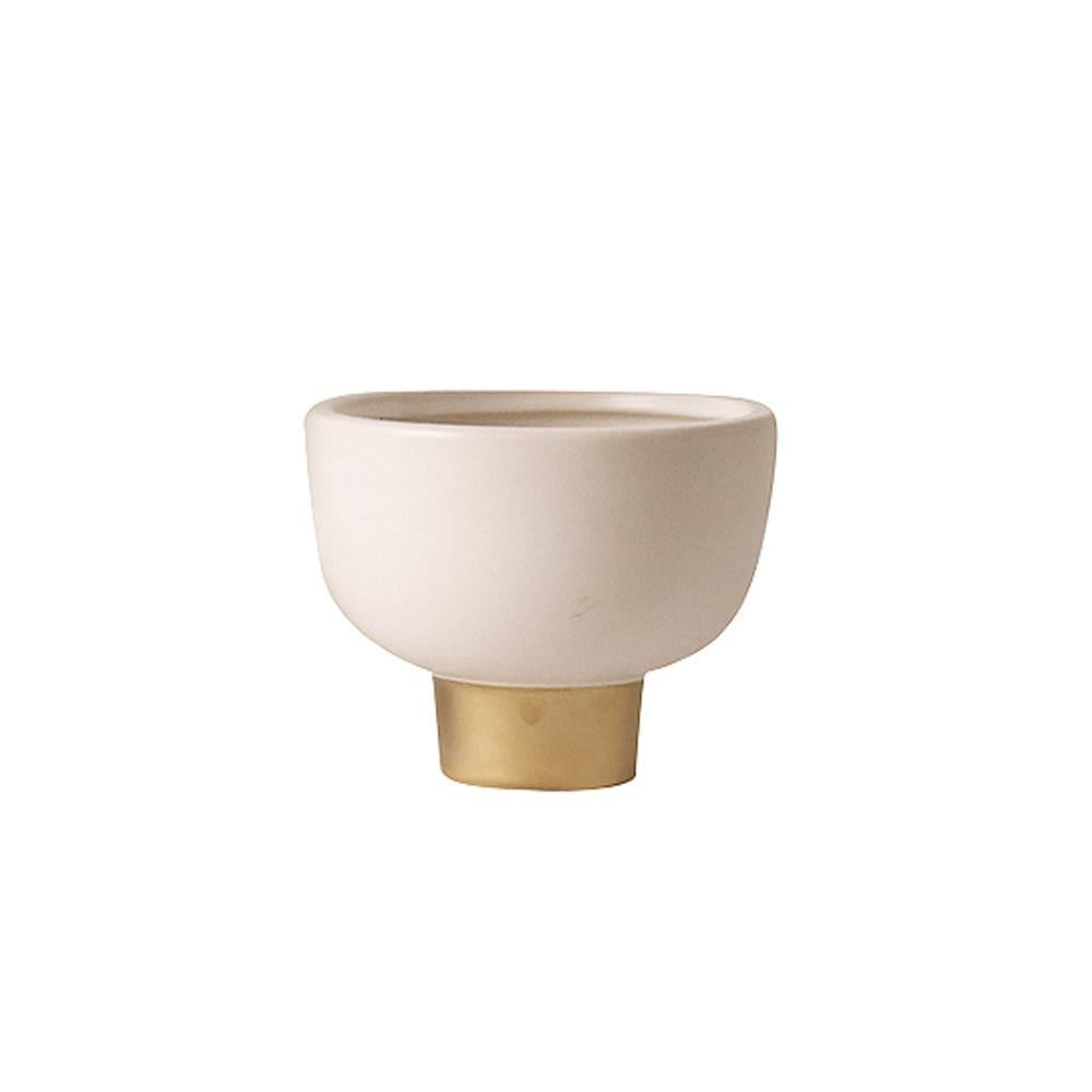 White & Gold Ceramic Bowl - Small FA-D2073B
