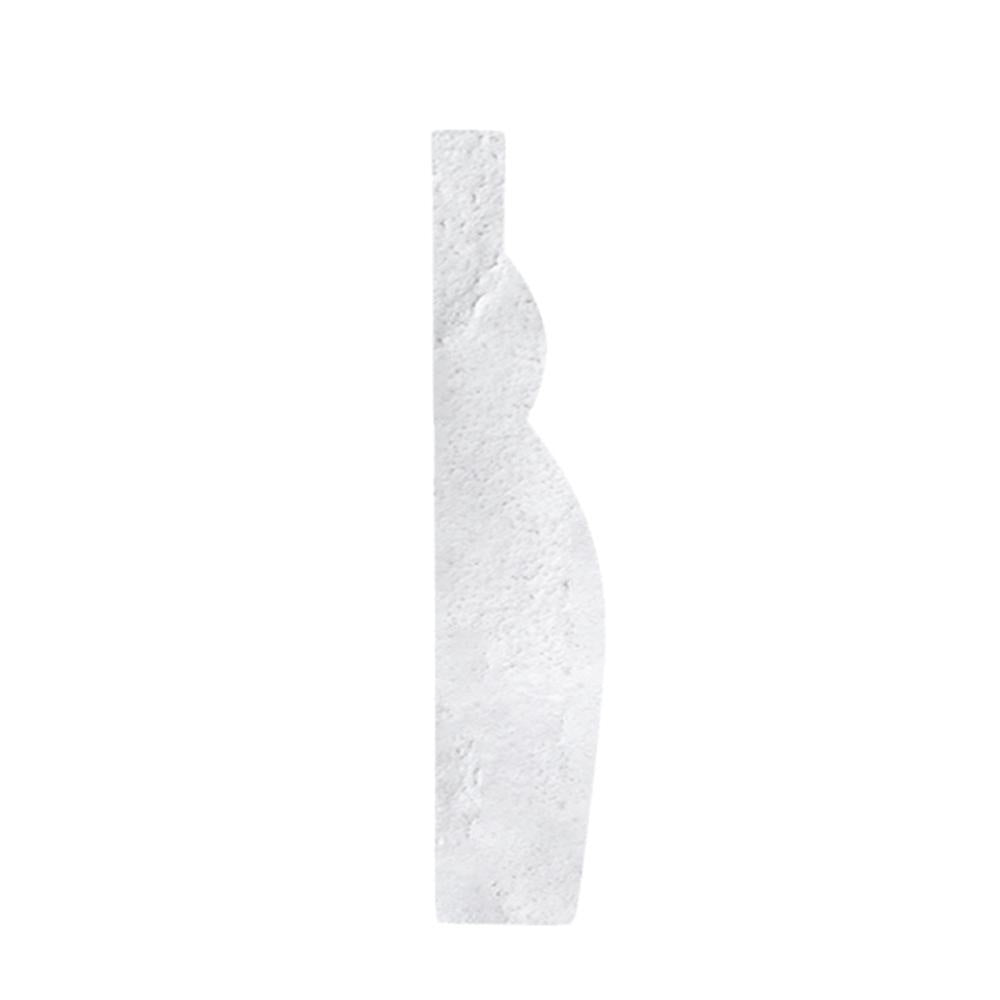 White Textured  Half Ceramic Vase - Tall FA-D2094A