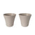 Set of 2 Beige Porcelain Cups RYST3203G2