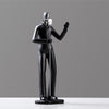 Black & Silver Resin Singer Sculpture