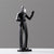 Black & Silver Resin Singer Sculpture ZD-119