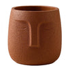 Abstract Face Cement Planter - Terracotta Large ZD-042-T