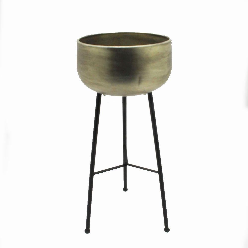Metal Planter on Black Stand - Small الغراس