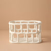 White Ceramic Decorative Basket