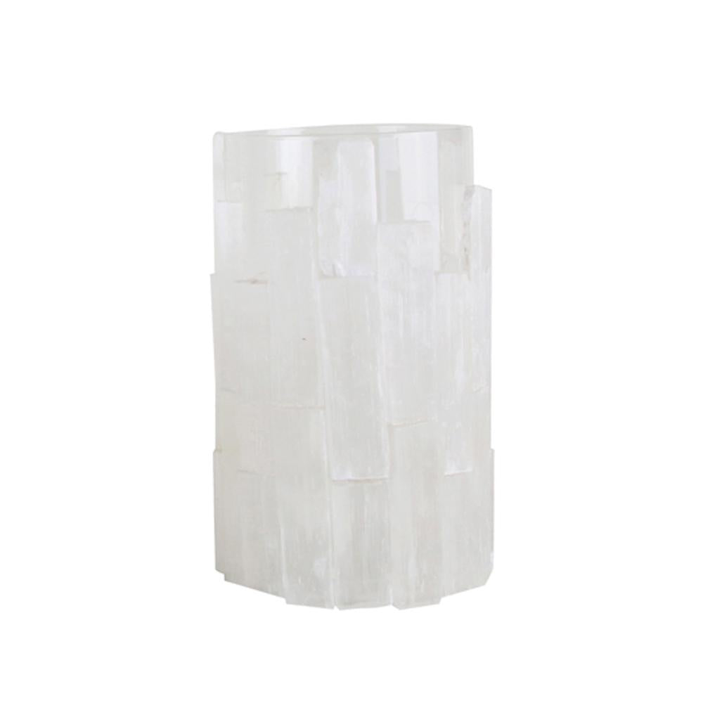 Natural Spar & Glass Hurricane - Medium FL-TZ1059B