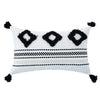 Black & White Tufted Woven Cushion with TasselsRB014 وسادة