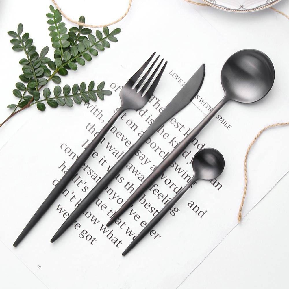 Mason 4-Piece Flatware Set - Matte Black TD-4128-B