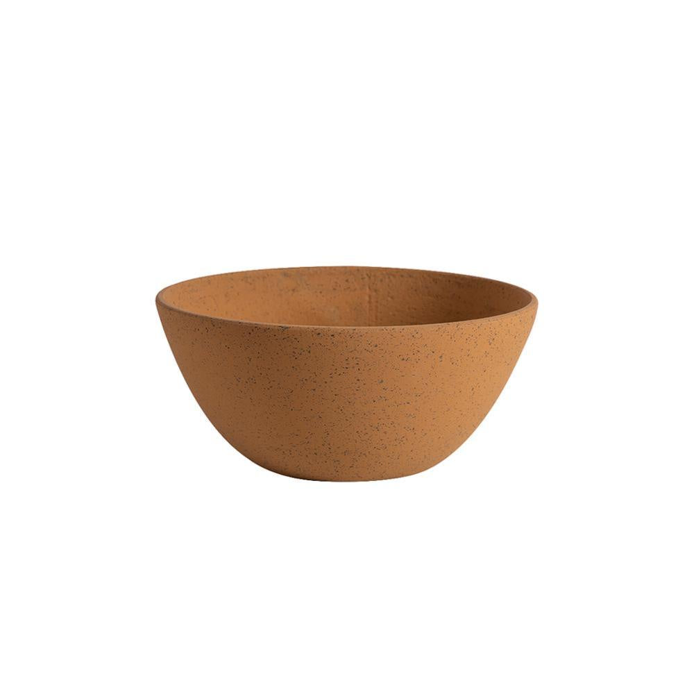 Terracotta Colored Low Ceramic Planter - Small OMS01047161TE3