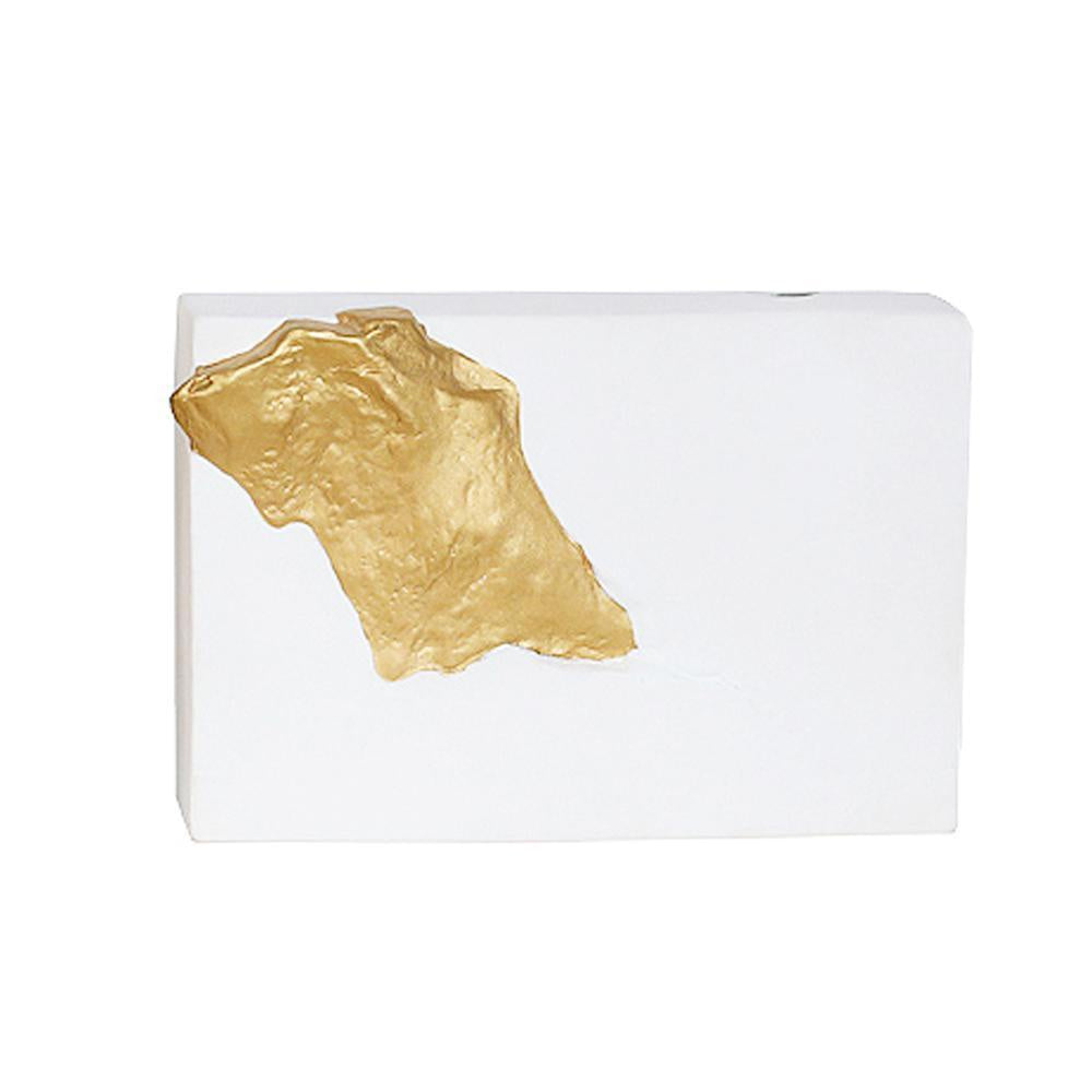 White & Gold Ceramic Vase - Wide FA-D2061A