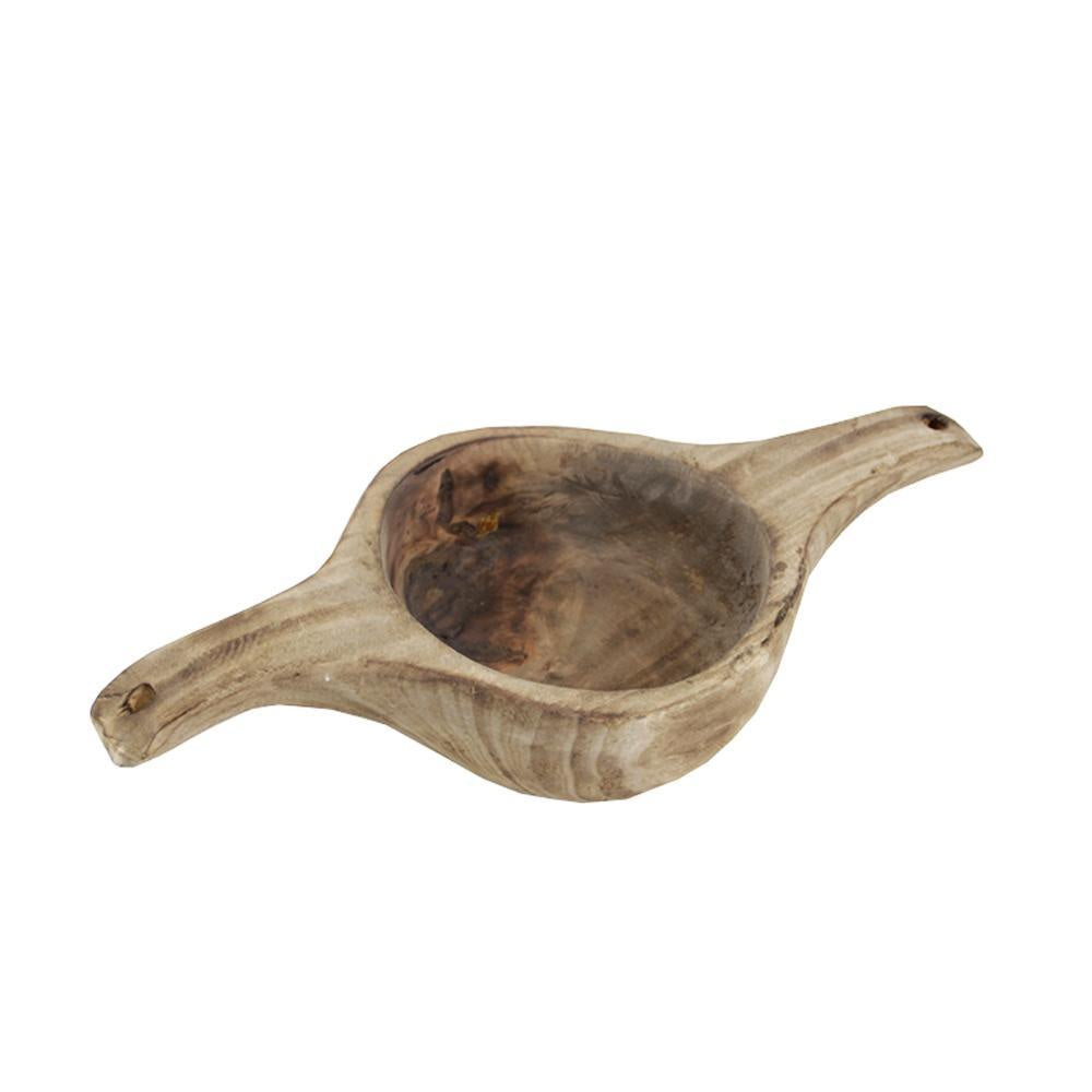 Round Wooden Bowl with Handles - Large CF18538A