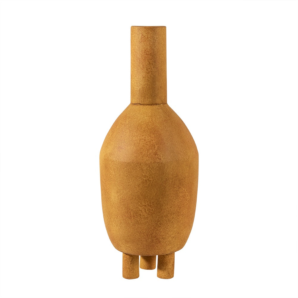 Ochre Ceramic Vase with Feet - Tall ML01404625Y1
