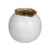 Round White Ceramic Planter with Gold Spikes HPDD3671WJ