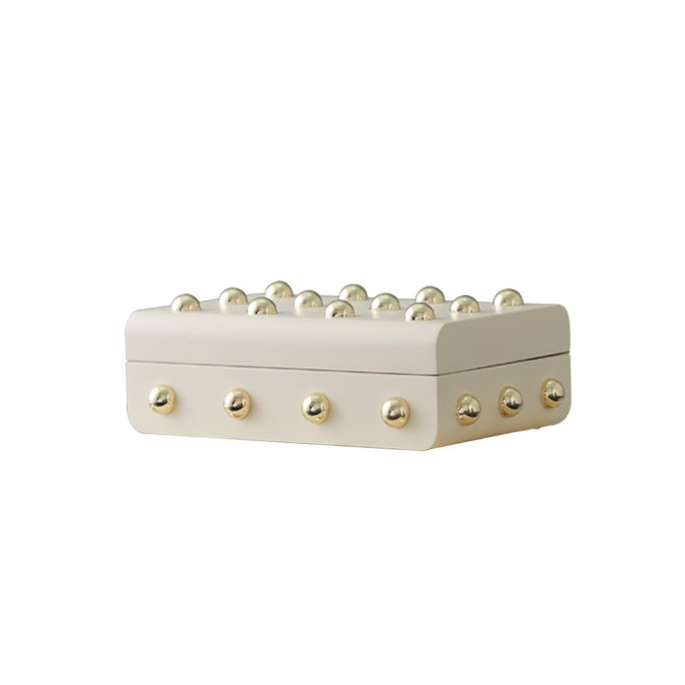 Ivory Decorative Box with Gold Detail - Small S720922