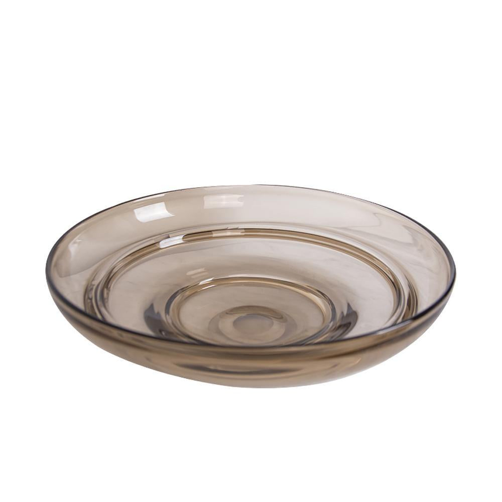 Brown Glass Floral Shaped Bowl FB-ZS2058B