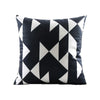 Black & White Geometric Cushion وسادة