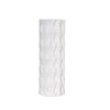 White Ceramic Vase with Wave Texture - Medium FA-D2082B