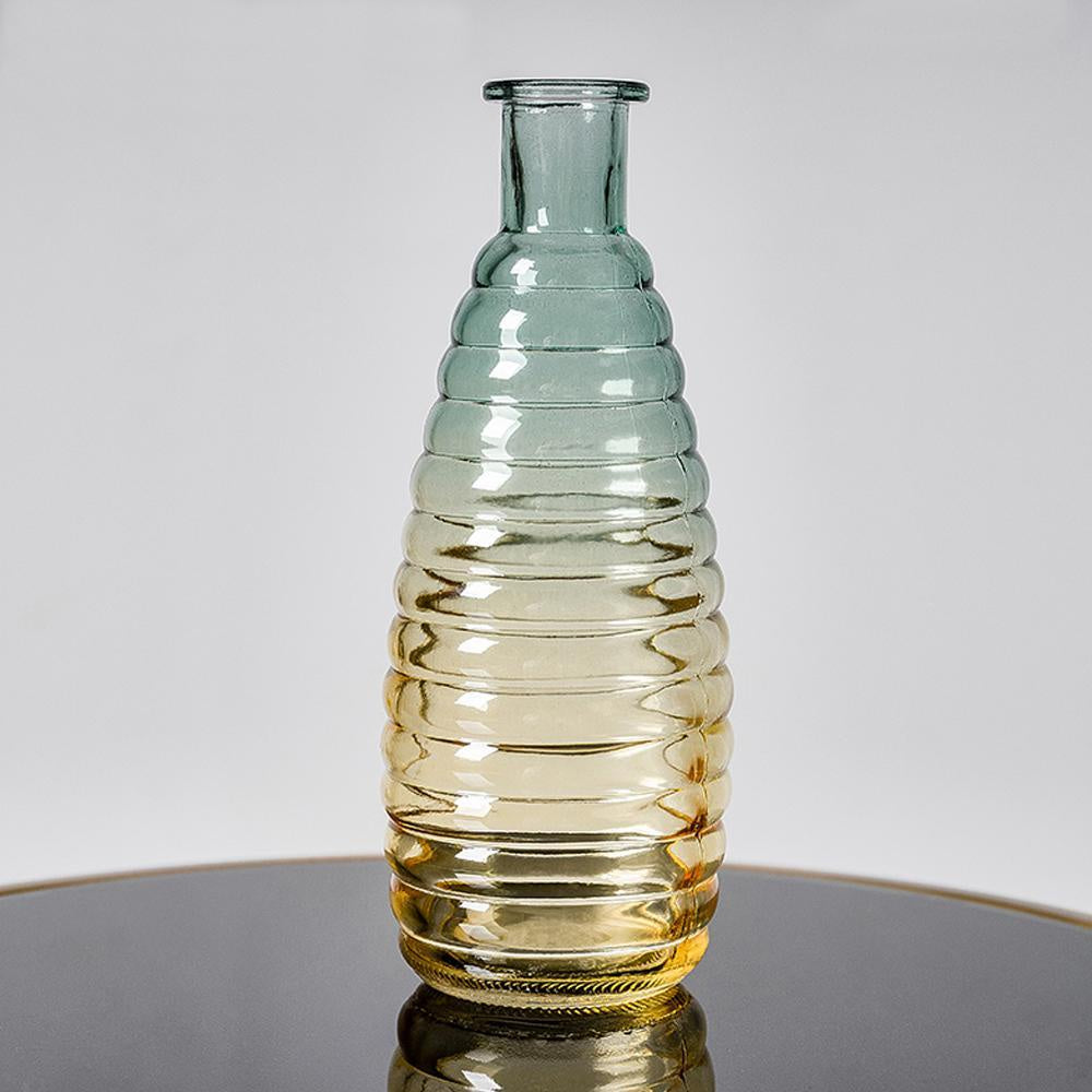 Green & Amber Glass Bud Vase SHCE3017025