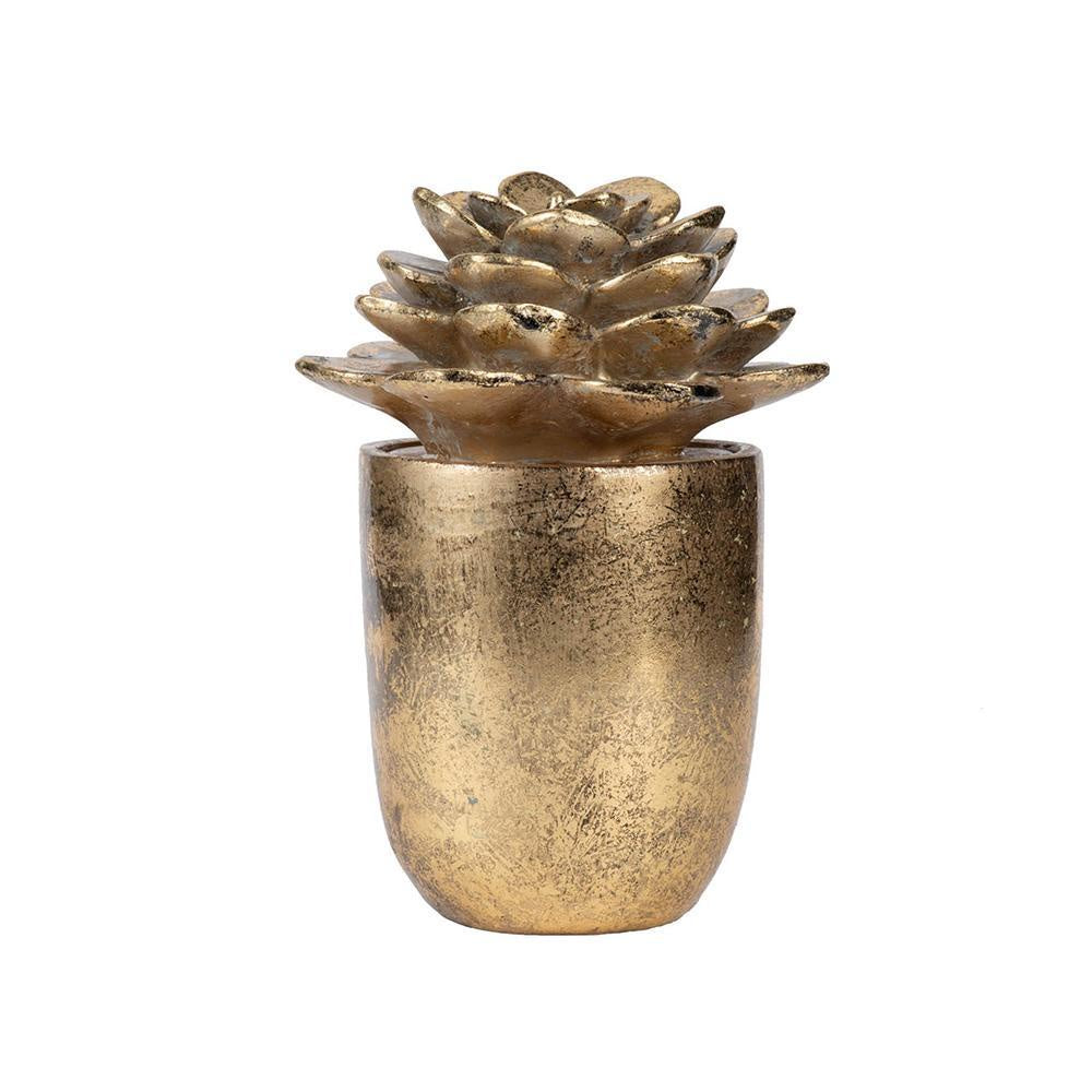 Gold Resin Succulent 77120