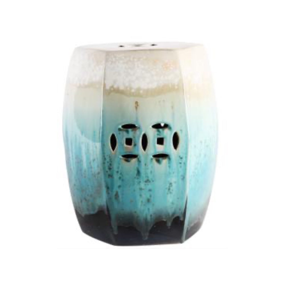 Turquoise Ceramic Stool 300199
