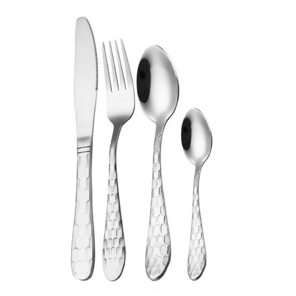 Merle 4-Piece Flatware Set - Silver المطبخ وتناول الطعام