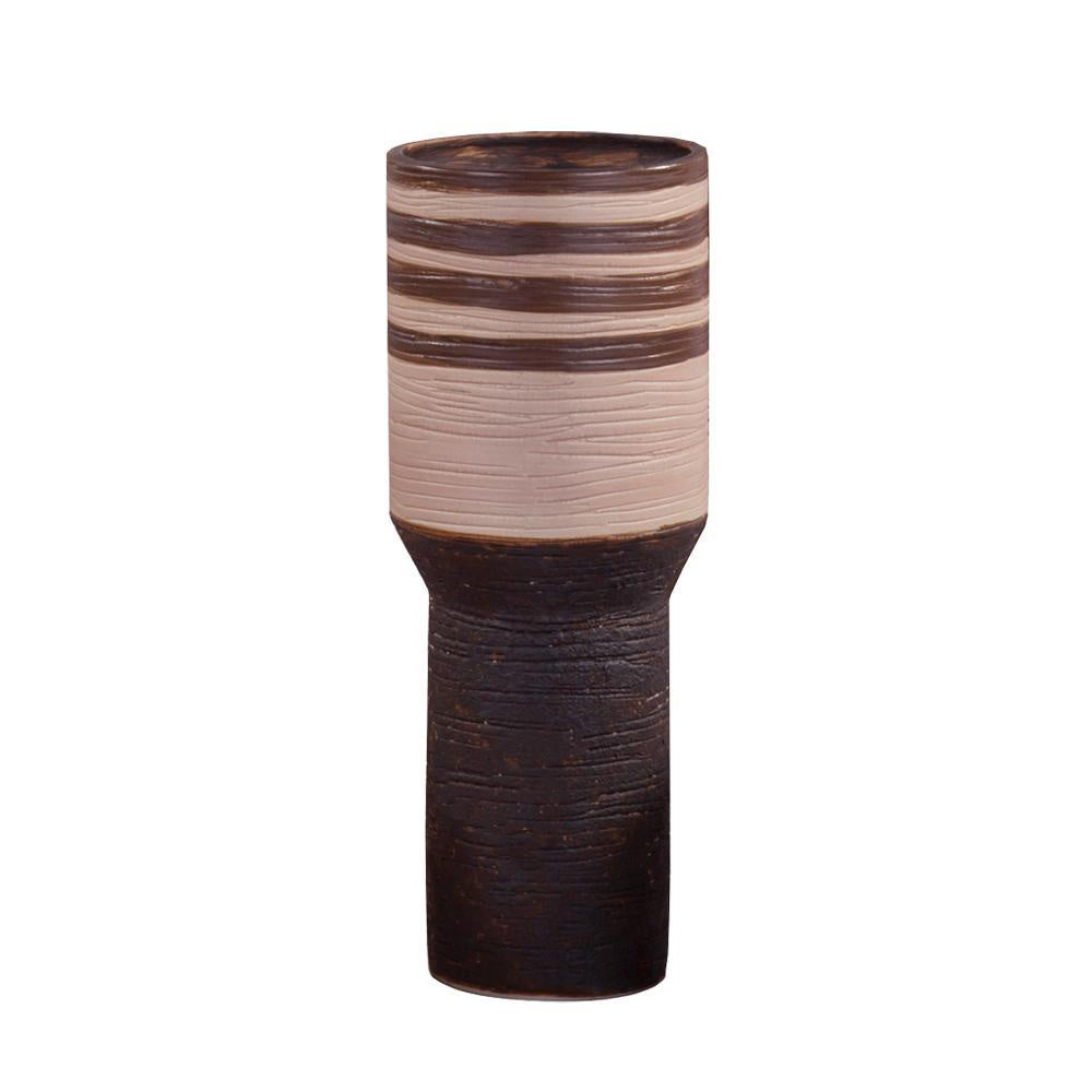 Deep Brown & Blush Ceramic Vase 606005
