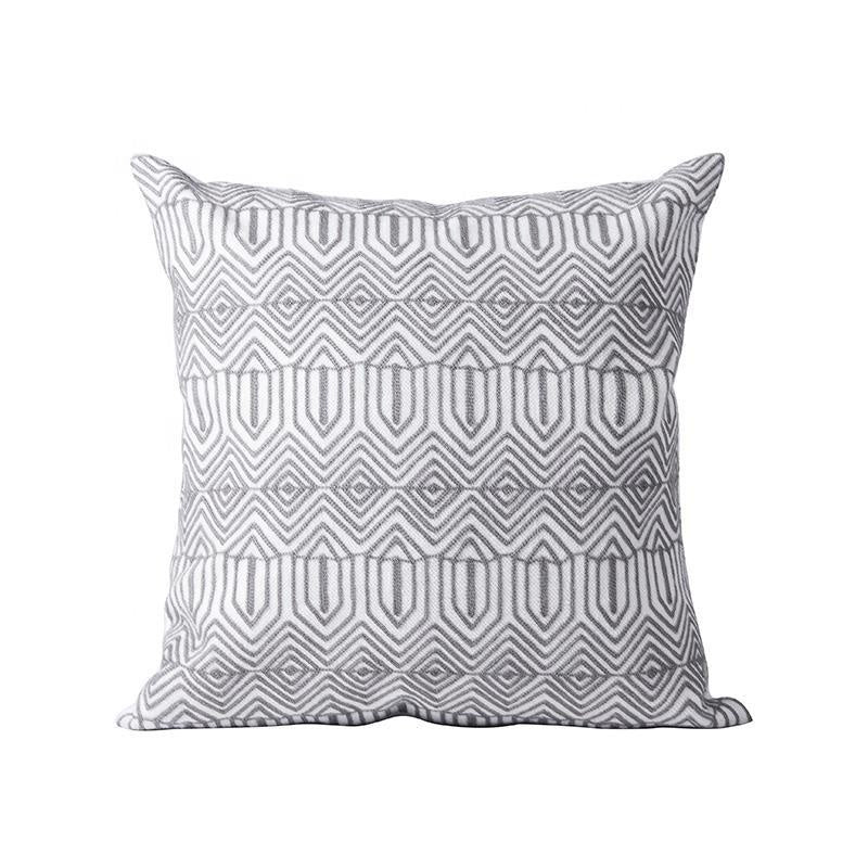 Embroidered Geometric Cushion MND117