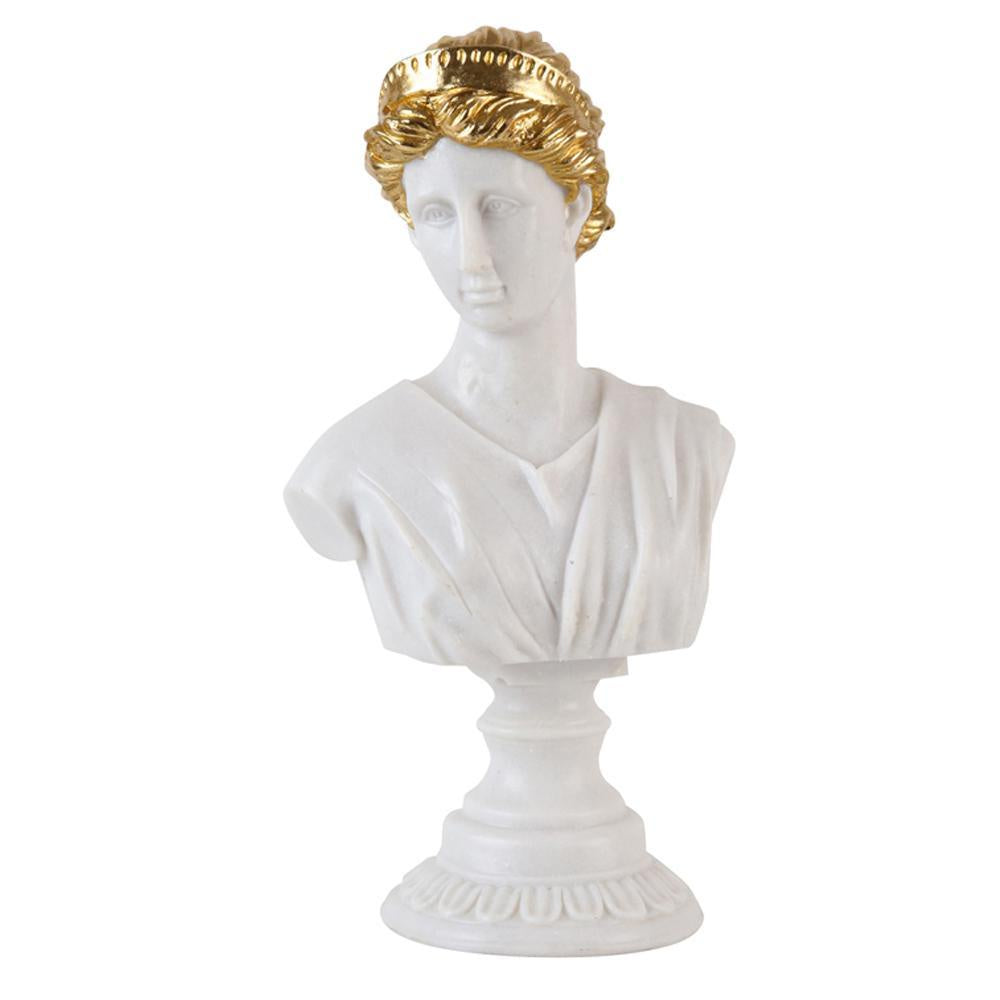 White Female Bust with Gold Detail FL-D099