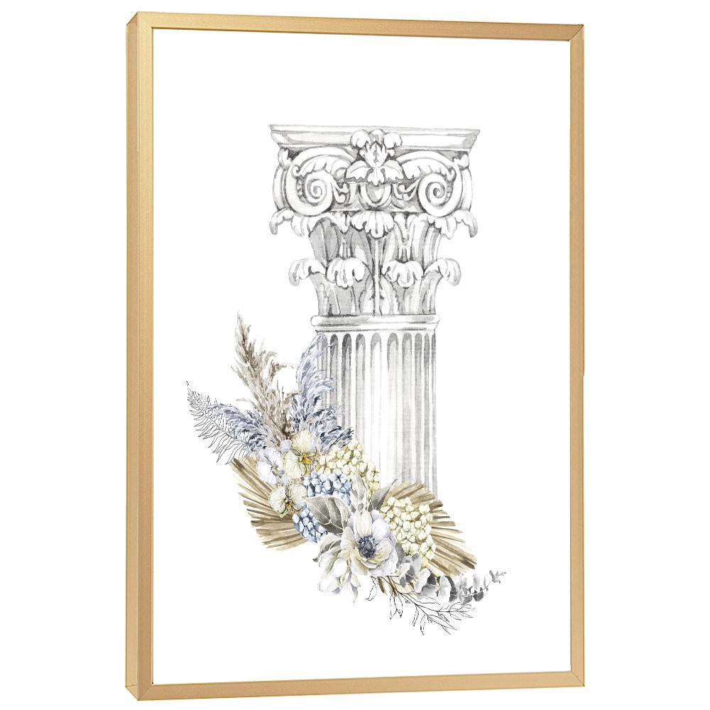 Architectural Column with Flowers - On Sale