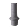 Grey Ceramic Cylindrical Vase مزهرية