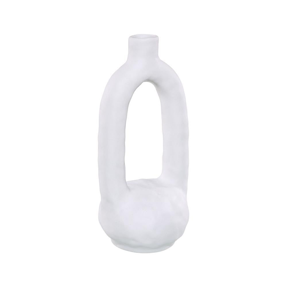 White Textured Ceramic Bud Vase - Medium ZD-152