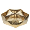 Gold Ceramic Plicated Bowl - Large