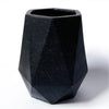 Black Ceramic Polygon Vase with Splatters CK001-B