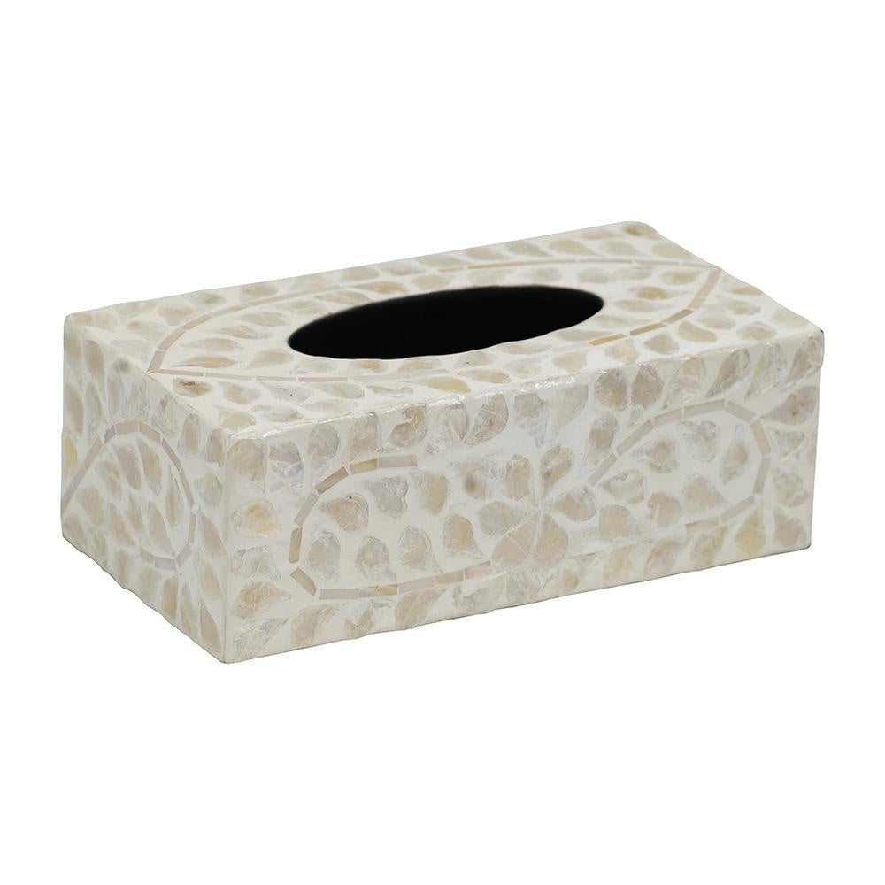 Ivory Capiz Shell Tissue Box Cover 49917