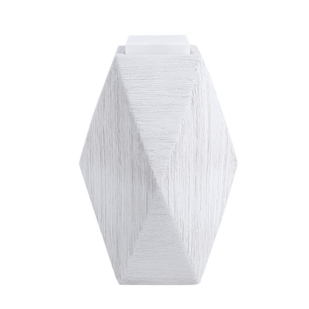 White Ceramic Geometric Jar - Large FA-D21003A
