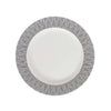 White Salad Plate with Black Criss-Cross Rim RYHZ0267W2