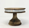 Wooden Plate on Pedestal - Small