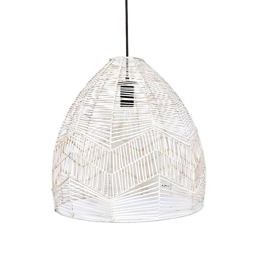 Esther Rattan Pendant White BM016