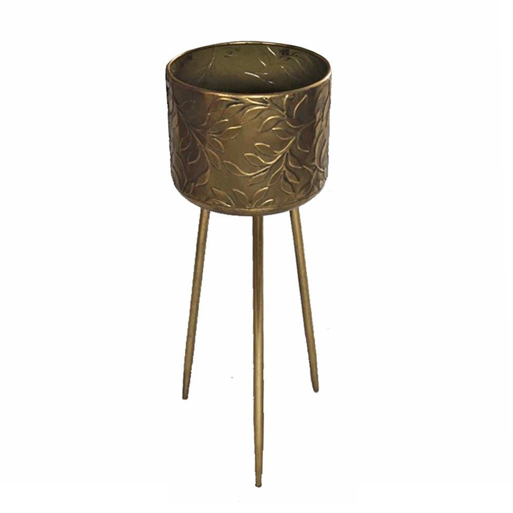 Bronze Metal Planter with Tripod Stand93009 الغراس